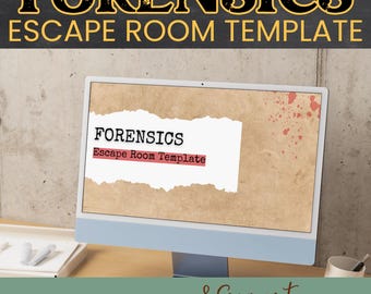 Editable Forensics Escape Room | Middle & High School Canva Template (Digital)