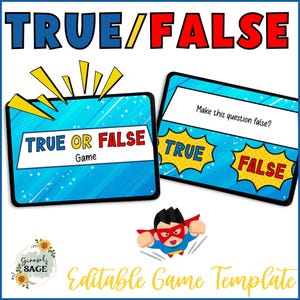 Editable True/False Digital Game Template | Classroom Review Activity | PPT & Google Slides | Teacher Resource | Digital Download