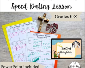 Catholic Saints Speed Dating | Confirmation Prep & All Saints Day Activity | Middle School Religion Lesson | Printable Classroom Resource