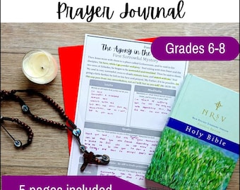 Sorrowful Mysteries of the Rosary Journaling | Lectio Divina Worksheets | Catholic Prayer Activity | Lent Holy Week October | Homeschool