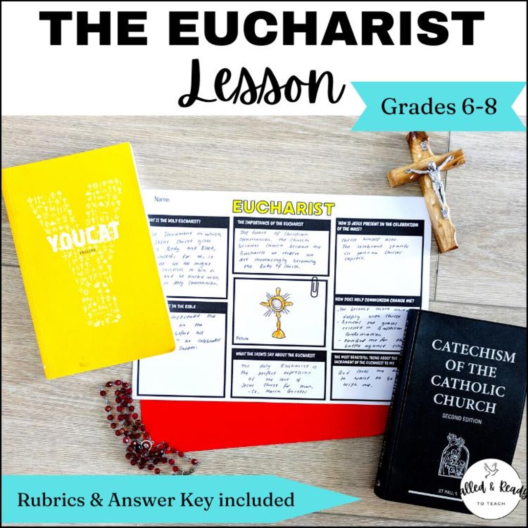 Eucharist Catechism Research Project | Catholic Worksheets, Poster ...