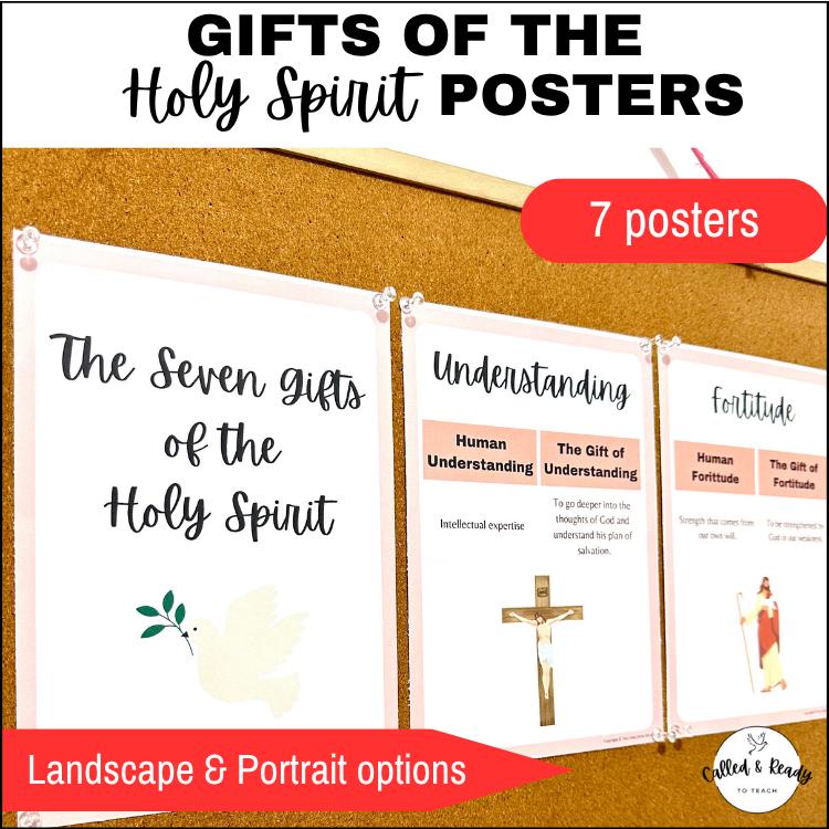 7 Gifts of the Holy Spirit Catholic Posters Display - Homeschool ...