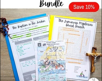Luminous Mysteries Rosary Bundle: Catholic Homeschool Activities (Digital Download)