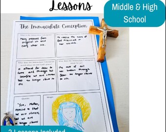 Immaculate Conception of Mary Lessons and Worksheets - Catholic Homeschool & Religion Class | Middle and High School Printable