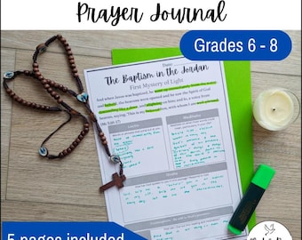 Luminous Mysteries Rosary Journaling: Catholic Scripture Activity (Digital Download)