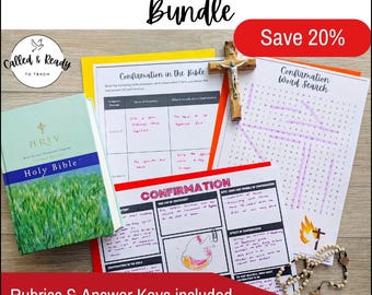 Catholic Sacrament of Confirmation Bundle | Activities, Catechism Study, Lessons, Apologetics, Word Search and Quiz