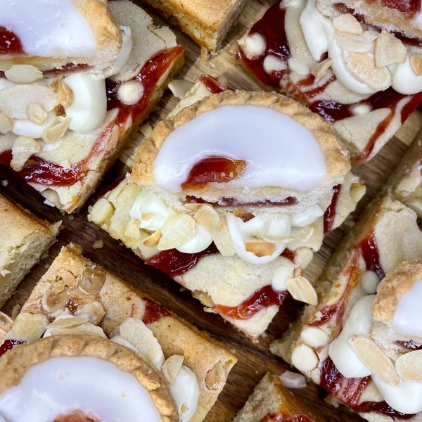 Sugardrop Cherry Bakewell Blondies | Box of 3 | Box of 6 | Box of 9