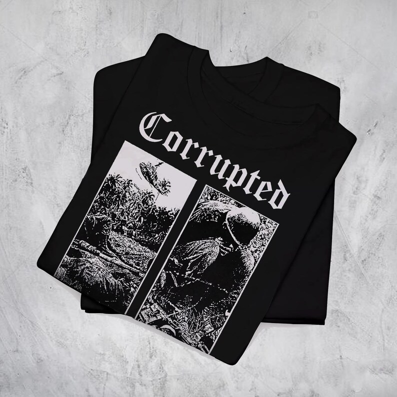 Camiseta de la banda Corrupted: Sludge Metal japonés, camiseta oscura imagen 2