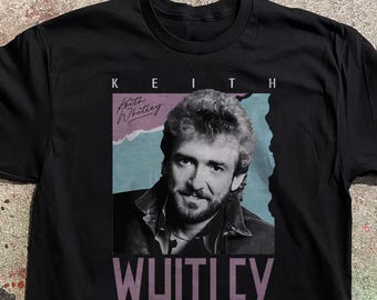 Camiseta vintage de Keith Whitley, estilo retro de los 90, música country.