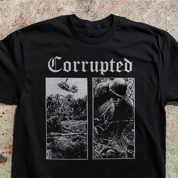 Corrupted Band Shirt: Japanese Sludge Metal, Dark Tee