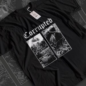 Camiseta de la banda Corrupted: Sludge Metal japonés, camiseta oscura imagen 3
