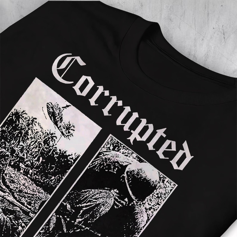 Camiseta de la banda Corrupted: Sludge Metal japonés, camiseta oscura imagen 6