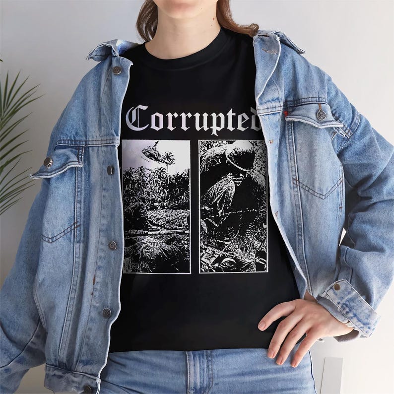 Camiseta de la banda Corrupted: Sludge Metal japonés, camiseta oscura imagen 5