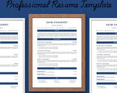 Modern Resume Template: Clean CV Design, Editable in Canva (Digital Download)