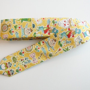 Alice in Wonderland Liberty of London Skinny Tie // Cotton & Silk Necktie