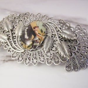 Art Nouveau Faerie Hair Barrette in Silver // Romantic, Fantasy, Hair Accessories