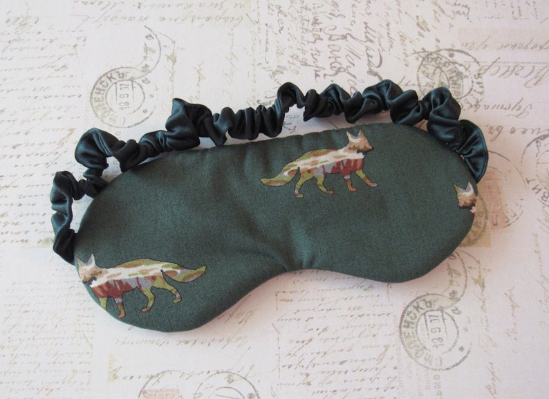 Pine Foxes Sleep Mask Cotton /& Satin Eye Mask