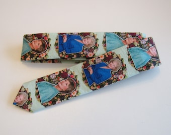 Golden Girl Skinny Tie in Blue // Blanche, Rose, Dorothy, Sophia // Cotton & Silk Necktie