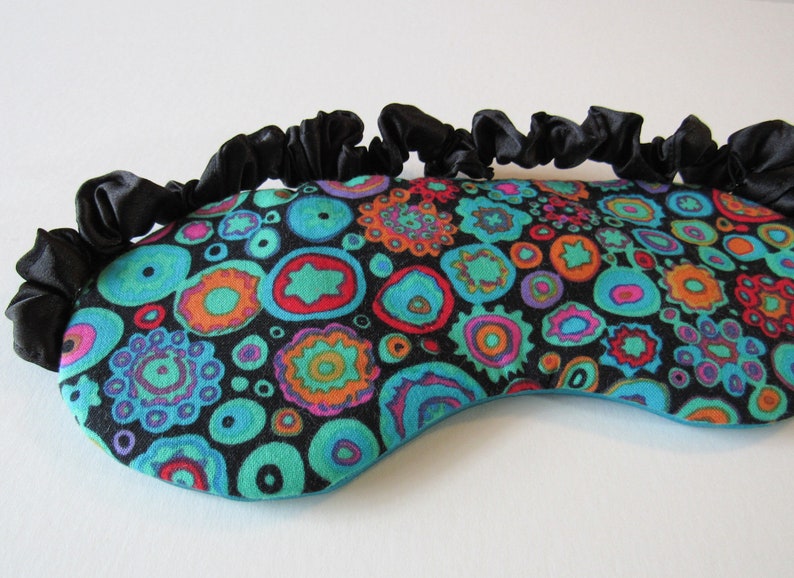 Kaffe Fassett Cotton Sleep Mask in Abstract Circles Eye Mask Psychedelic