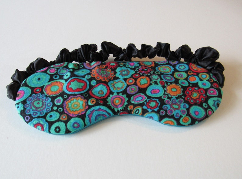 Kaffe Fassett Cotton Sleep Mask in Abstract Circles Eye Mask Psychedelic