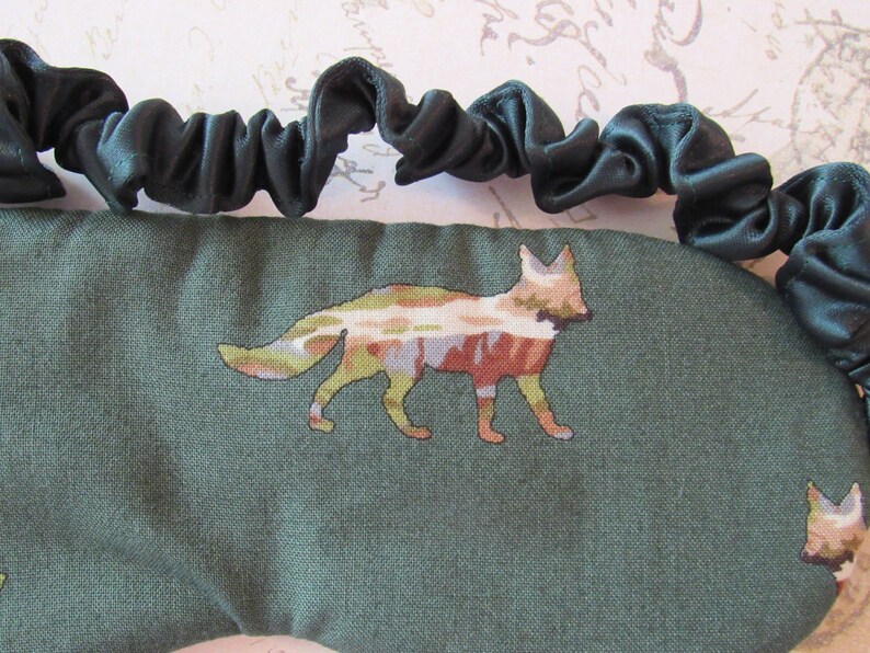Pine Foxes Sleep Mask Cotton /& Satin Eye Mask
