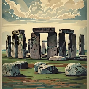 Stonehenge Travel Poster