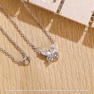 1.50Ct Marquise Cut Diamond Butterfly Pendant | Butterfly Pendant | Butterfly Shape Pendant For Women&#39;s | Gift For Her | White Butterfly