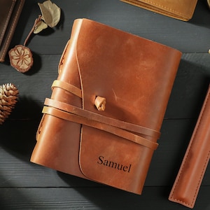 Leather Personalized Journal, Engraved Journal, Personalized Journal for Women, for Men,Refillable Travel Notebook ,Corporate Gifts
