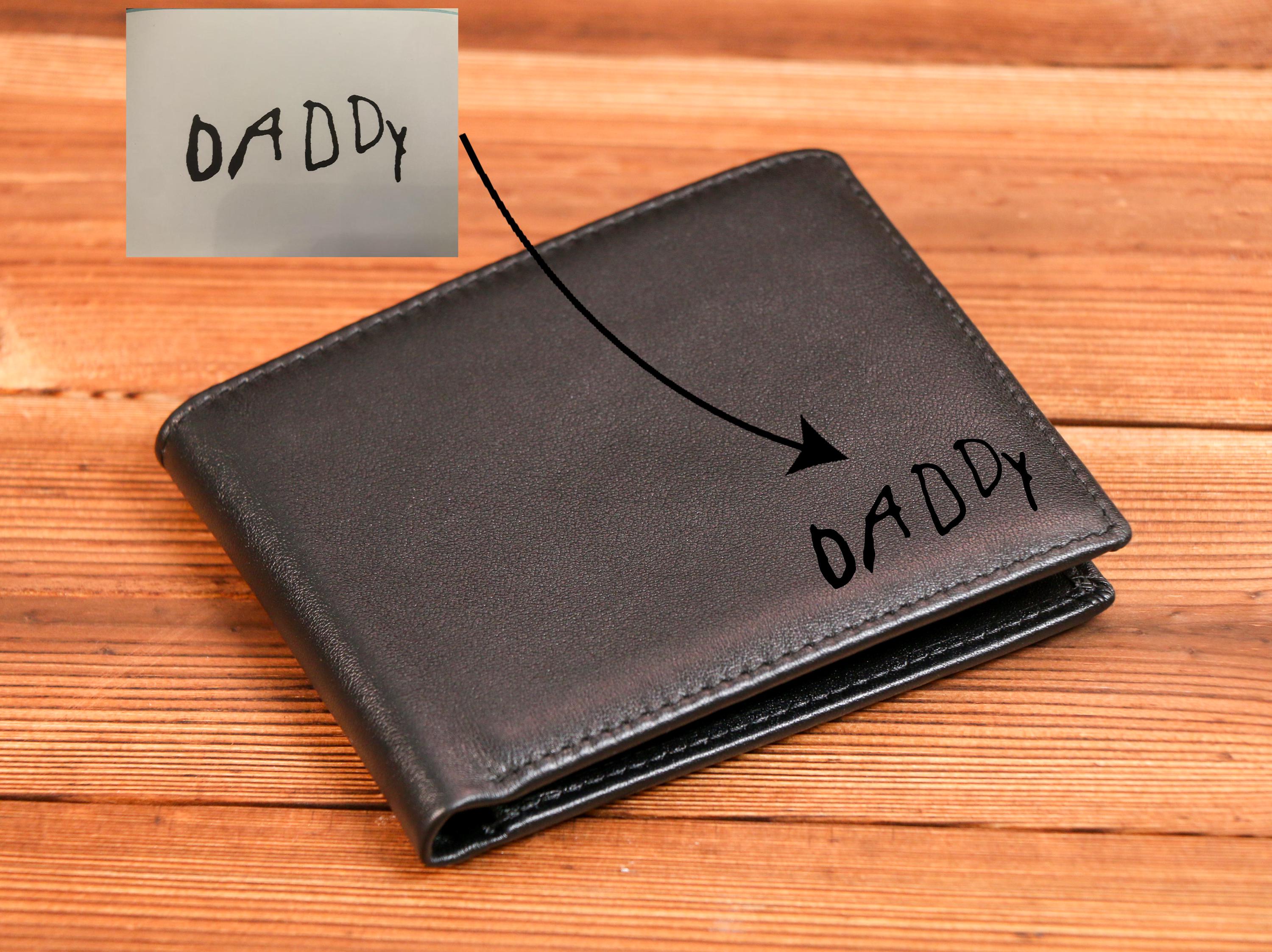 手書きメンズウォレット、刻印メモリアルシグネチャーウォレット