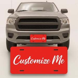 Personalized Custom License Plate | Aluminum Vanity Car Tag | 20 Colors & Fonts | Custom Car Plate 6x12 Inch | Unique Gift for Car, Trucks