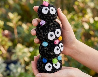Amigurumi Häkelpuppe, einfaches Anfänger Häkelspielzeug, Rußmännchen Stil (PDF-Muster)