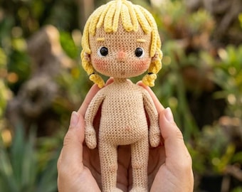 Crochet Doll Amigurumi Pattern, Easy Anfänger Spielzeug (PDF Pattern)