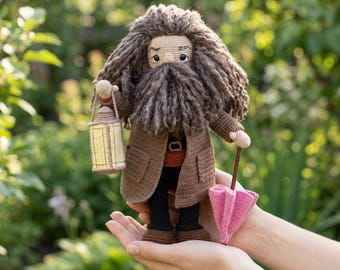 Crochet Hagrid Amigurumi Pattern, Easy Doll Spielzeug, anfängerfreundlich (PDF Pattern)