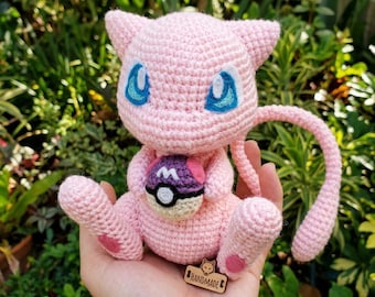Häkelanleitung für Mew, Amigurumi Häkelstich, Anfänger-Spielzeug, Stäbchenmuster (PDF-Muster)