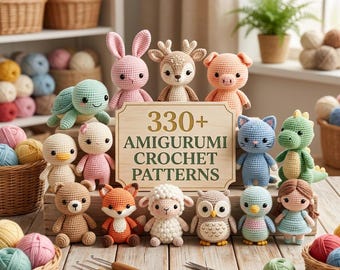 Pakiet ponad 330 wzorów na szydełkowanie amigurumi, pluszowe zwierzęta i lalki z postaciami, zabawki i wiele więcej, miniaturowy anioł, wzór w formacie PDF do pobrania