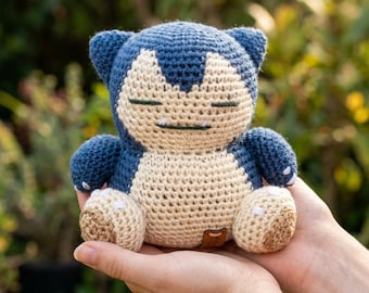 Gehäkelte Snorlax Amigurumi, Easy Anfänger Häkeln Spielzeug (PDF-Häkelanleitung)
