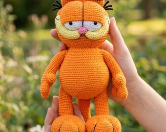 Garfield Amigurumi Häkelanleitung, Anfänger-Spielzeug (PDF-Muster)