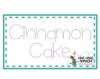 Cinnamon Cake Quick Stitch Bean Stitch Floss Embroidery Font