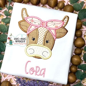 Longhorn Head Bandana Satin Stitch Applique Design 5x7 6x10 8x8 9x9