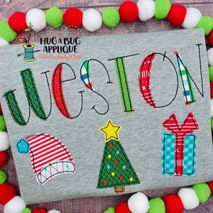 Jultilläggsset 1 Applikationsdesign med bönsöm 5 cm 7,5 cm 10 cm 12,5 cm