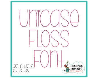 Unicase Floss Stitch Embroidery Font