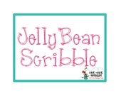 Jelly Bean Scribble Quick Stitch Embroidery Font