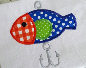 Download Fishing Cork Three Birthday Fishing Lure Applique Embroidery | Etsy