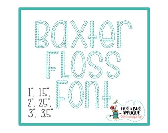 Baxter Floss Stitch Embroidery Font