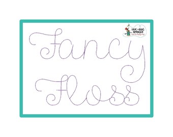 Fancy Floss Quick Stitch Embroidery Font