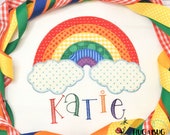 Rainbow Zig Zag Stitch Applique Design 5x7 6x10 8x8 9x9 8x12
