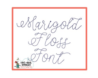 Marigold Floss Quick Stitch Embroidery Font