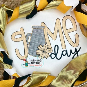 Game Day Megaphone Sketch Stitch Embroidery Design 5x7 6x10 8x8 8x12 9x9