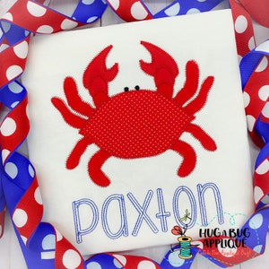 Crab 3 Zig Zag Stitch Applique Design 5x7 6x10 8x8 9x9 8x12