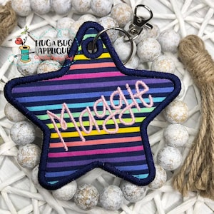 Etiqueta para bolsa con forma de estrella en el diseño de apliques de aro de 4&quot;, 4,5&quot;, 5&quot;, 5,5&quot; y 6&quot;